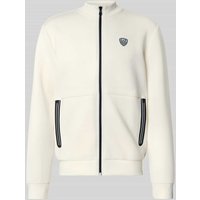EA7 Emporio Armani Regular Fit Sweatjacke mit Viskose-Anteil Modell 'Train' in Offwhite, Größe XXXL von EA7 Emporio Armani