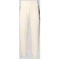 EA7 Emporio Armani Regular Fit Sweatpants mit Logo-Applikation Modell 'Train' in Offwhite, Größe XL von EA7 Emporio Armani