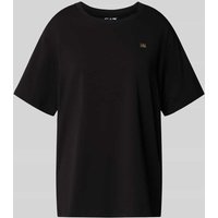 EA7 Emporio Armani Regular Fit T-Shirt aus Baumwoll-Mix mit Logo-Applikation in Black, Größe M von EA7 Emporio Armani