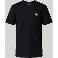 EA7 Emporio Armani Regular Fit T-Shirt mit Logo-Patch Modell 'Train' in Black, Größe XL von EA7 Emporio Armani
