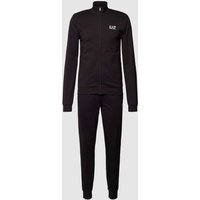 EA7 Emporio Armani Sweatanzug in unifarbenem Design in Black, Größe S von EA7 Emporio Armani