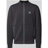 EA7 Emporio Armani Sweatjacke mit Label-Patch Modell 'TRAIN PREMIUM SHIELD' in Mittelgrau, Größe XXL von EA7 Emporio Armani