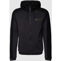 EA7 Emporio Armani Sweatjacke mit Label-Patch in Black, Größe XL von EA7 Emporio Armani