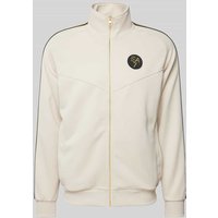 EA7 Emporio Armani Sweatjacke mit Stehkragen in Offwhite, Größe XXXL von EA7 Emporio Armani