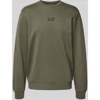 EA7 Emporio Armani Sweatshirt mit Label-Detail in Schlamm, Größe XXL EA7 Emporio Armani Sweatshirt mit Label-Detail in Schlamm, Größe XXL von EA7 Emporio Armani