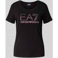 EA7 Emporio Armani T-Shirt mit Label-Detail in Black, Größe XS von EA7 Emporio Armani