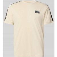 EA7 Emporio Armani T-Shirt mit Label-Patch in Beige, Größe S von EA7 Emporio Armani