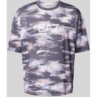 EA7 Emporio Armani T-Shirt mit Label-Print Modell 'VENTUS' in Mittelgrau, Größe XXL von EA7 Emporio Armani