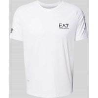 EA7 Emporio Armani T-Shirt mit Label-Print Modell 'VENTUS7' in Weiss, Größe XXL von EA7 Emporio Armani