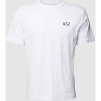 EA7 Emporio Armani T-Shirt mit Label-Print auf der Rückseite in Weiss, Größe L von EA7 Emporio Armani