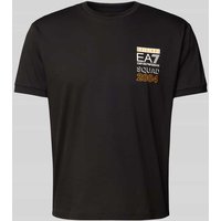 EA7 Emporio Armani T-Shirt mit Label-Print in Black, Größe L von EA7 Emporio Armani