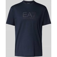 EA7 Emporio Armani T-Shirt mit Label-Print in Dunkelblau, Größe XXL von EA7 Emporio Armani