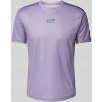 EA7 Emporio Armani T-Shirt mit Label-Print in Lavender, Größe L von EA7 Emporio Armani