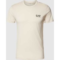 EA7 Emporio Armani T-Shirt mit Label-Print in Offwhite, Größe L von EA7 Emporio Armani