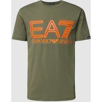 EA7 Emporio Armani T-Shirt mit Label-Print in Oliv, Größe XL von EA7 Emporio Armani