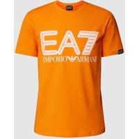 EA7 Emporio Armani T-Shirt mit Label-Print in Orange, Größe L von EA7 Emporio Armani