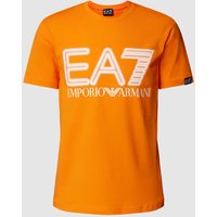 EA7 Emporio Armani T-Shirt mit Label-Print in Orange, Größe XL von EA7 Emporio Armani