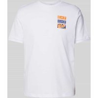 EA7 Emporio Armani T-Shirt mit Label-Print in Weiss, Größe L von EA7 Emporio Armani