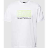 EA7 Emporio Armani T-Shirt mit Label-Print in Weiss, Größe S von EA7 Emporio Armani
