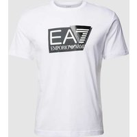 EA7 Emporio Armani T-Shirt mit Label-Print in Weiss, Größe XL von EA7 Emporio Armani