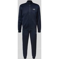 EA7 Emporio Armani Trainingsanzug mit Label-Print in Dunkelblau, Größe M von EA7 Emporio Armani