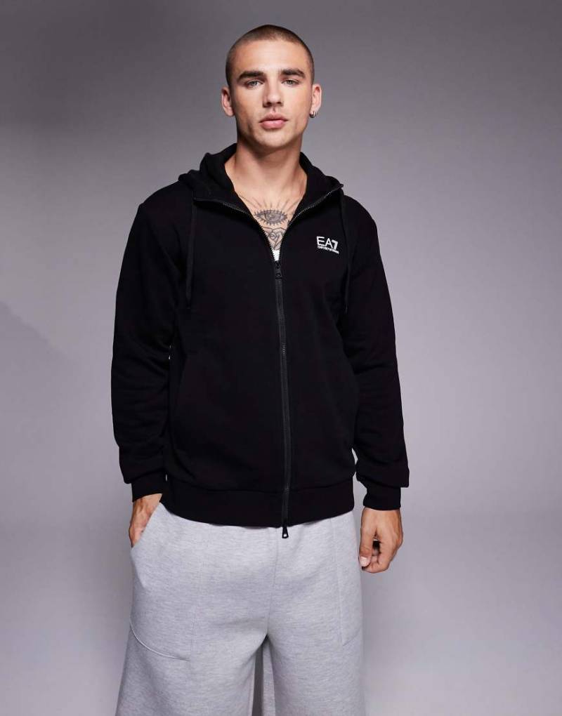 Armani - EA7 Train Core - Kapuzenjacke in Schwarz mit Logo von EA7