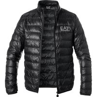 EA7 Herren Daunenjacke schwarz Mikrofaser unifarben von EA7