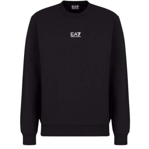 EA7 EMPORIO ARMANI 7 LOGO EA 3XL SCHWARZ HERREN SWEATSHIRT, Schwarz , XXXL von EA7