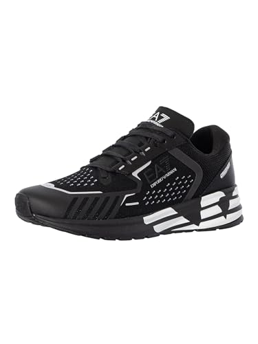 EA7 EMPORIO ARMANI Sneaker Running Training Mesh Black Unisex U24EA01 X8X094, Schwarz , 47 EU von EA7