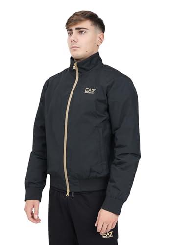 EA7 Emporio Armani Core Identity Herrenjacke aus Tecinischem Gewebe 8NPB20PNFZZ 8058997869751 -, Schwarz Gold (208), 4X-Large von EA7