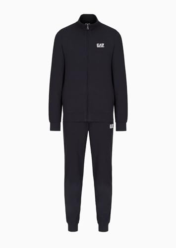 EA7 Emporio Armani Core Identity Overall aus Baumwolle mit Logo 8NPV51PJ05Z 8057970824329 Blau Blau Weiß 1578 Größe 4XL, Blau Weiß, XXXXL von EA7