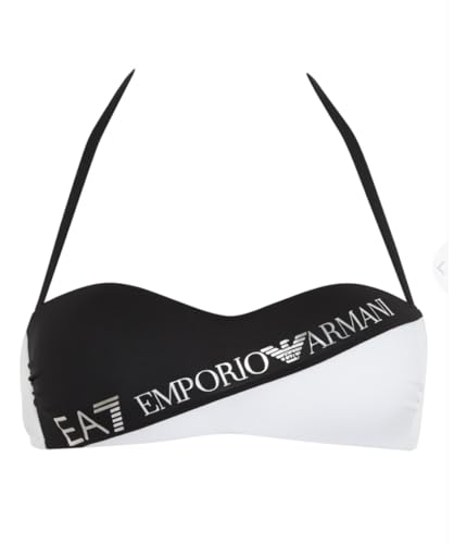 EA7 Emporio Armani Damen-Bikini, 2-teilig, schwarz / weiß, L von EA7
