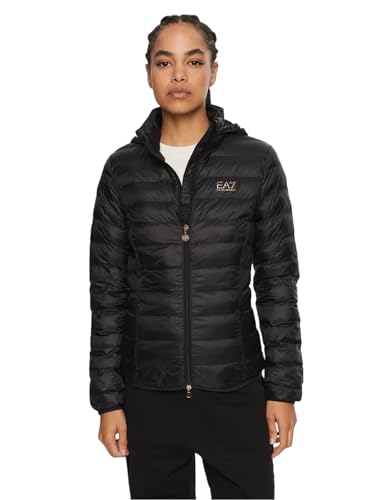 EA7 Emporio Armani Damen-Jacke Core Lady aus technischem Gewebe 6DTB28TNGPZ 8058997326896, Schwarz (0210), XL von EA7