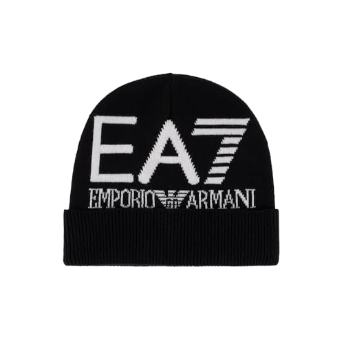 EA7 Emporio Armani Herren Mütze mit Maxi-Logo (Schwarz/Weiß), schwarz/weiß, 54 von EA7