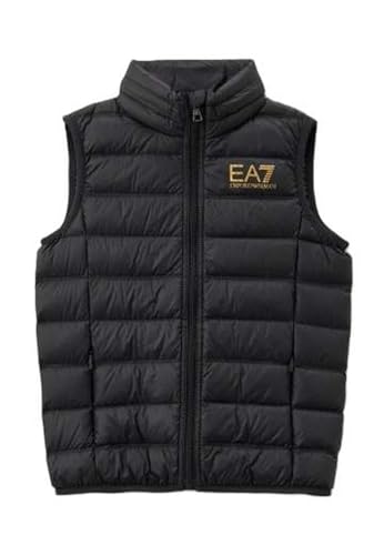 EA7 Emporio Armani Kinderweste Packable gepolstert mit Federn Core Identity Boy 7B000034AF12477 8059659622004 -, Schwarz Gold, 16 Jahre von EA7