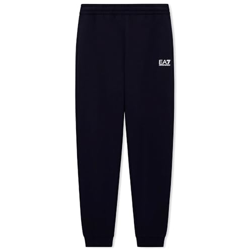EA7 Emporio Armani Logo Series Jogginghose aus Baumwollmischgewebe, Schwarz, Schwarz , L von EA7