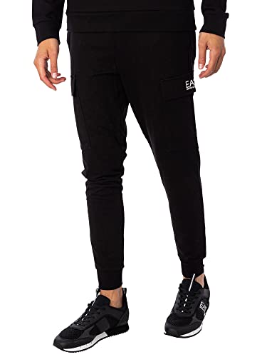 EA7 Herren Cargo-Jogginghose mit Logo, Schwarz, S von EA7