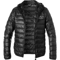 EA7 Herren Daunenjacke Schwarz Mikrofaser unifarben von EA7