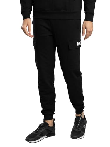EA7 Herren Jogginghose Mit Logo In Normaler Passform, Black, L von EA7