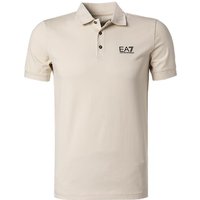 EA7 Herren Polo-Shirt beige Baumwoll-Jersey von EA7