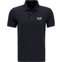 EA7 Herren Polo-Shirt blau Baumwoll-Jersey von EA7