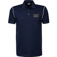 EA7 Herren Polo-Shirt blau Baumwoll-Piqué von EA7