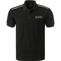 EA7 Herren Polo-Shirt schwarz Baumwoll-Piqué von EA7