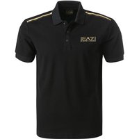 EA7 Herren Polo-Shirt schwarz Baumwoll-Piqué von EA7