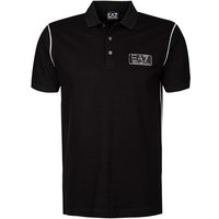 EA7 Herren Polo-Shirt schwarz Baumwoll-Piqué von EA7