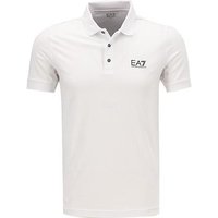 EA7 Herren Polo-Shirt weiß Baumwoll-Jersey von EA7