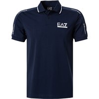 EA7 Herren Polo-Shirt blau Baumwoll-Jersey von EA7