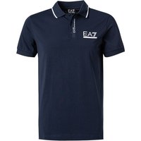 EA7 Herren Polo-Shirt blau Baumwoll-Jersey von EA7