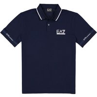 EA7 Herren Polo-Shirt blau Baumwoll-Piqué von EA7