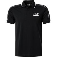 EA7 Herren Polo-Shirt schwarz Baumwoll-Jersey von EA7